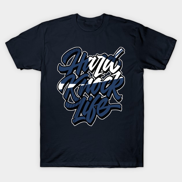 Hard Knock Brave Blue T-Shirt by funandgames